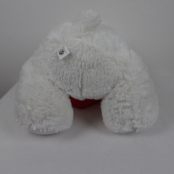 Large White Valentine's Day Teddy Bear Stuffed Plush 18" Tall Red Heart Cuddly - Picture 5 of 8